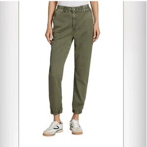 AG Adriano Goldschmied Caden Jogger Pants Olive Green Cotton Modal Sz 27